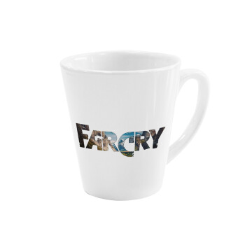 Farcry, Κούπα κωνική Latte Λευκή, κεραμική, 300ml