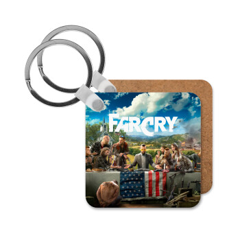 Farcry, Μπρελόκ Ξύλινο τετράγωνο MDF