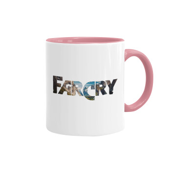 Farcry, Κούπα χρωματιστή ροζ, κεραμική, 330ml