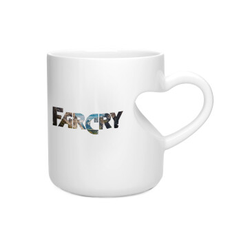 Farcry, Κούπα καρδιά λευκή, κεραμική, 330ml