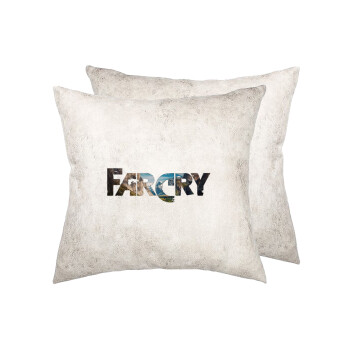 Farcry, Μαξιλάρι καναπέ Δερματίνη Γκρι 40x40cm με γέμισμα