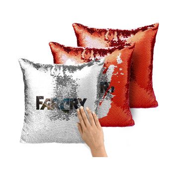 Farcry, Μαξιλάρι καναπέ Μαγικό Κόκκινο με πούλιες 40x40cm περιέχεται το γέμισμα