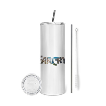 Farcry, Tumbler stainless steel 600ml, with metal straw & cleaning brush