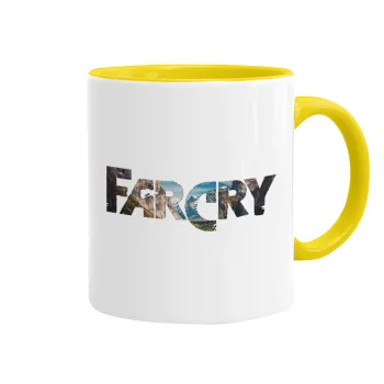 Farcry, Κούπα χρωματιστή κίτρινη, κεραμική, 330ml