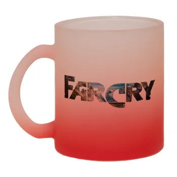 Farcry, Κούπα γυάλινη δίχρωμη με βάση το κόκκινο ματ, 330ml