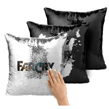 Farcry, Μαξιλάρι καναπέ Μαγικό Μαύρο με πούλιες 40x40cm περιέχεται το γέμισμα