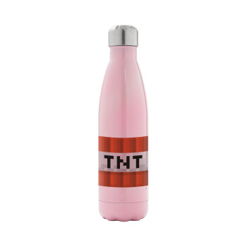 Minecraft TNT, Metal mug thermos Pink Iridiscent (Stainless steel), double wall, 500ml