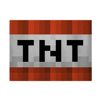 Minecraft TNT, Επιφάνεια κοπής γυάλινη (38x28cm)