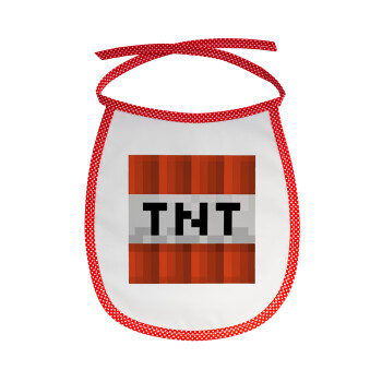 Minecraft TNT, Σαλιάρα μωρού αλέκιαστη με κορδόνι Κόκκινη