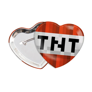 Minecraft TNT, Κονκάρδα παραμάνα καρδιά (57x52mm)