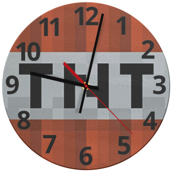 Minecraft TNT, Ρολόι τοίχου γυάλινο (30cm)