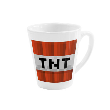 Minecraft TNT, Κούπα Latte Λευκή, κεραμική, 300ml