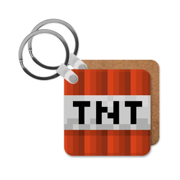 Minecraft TNT, Μπρελόκ Ξύλινο τετράγωνο MDF