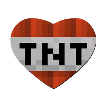 Minecraft TNT, Mousepad καρδιά 23x20cm