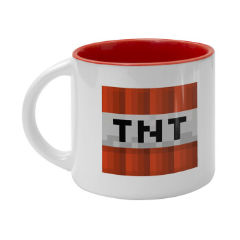 Minecraft TNT, Κούπα κεραμική 400ml Λευκή/Κόκκινη