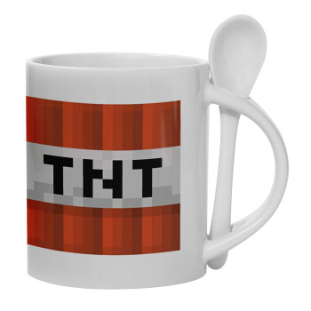 Minecraft TNT, Κούπα, κεραμική με κουταλάκι, 330ml (1 τεμάχιο)