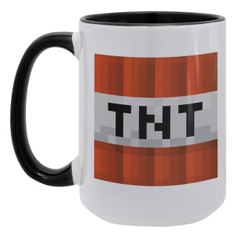 Minecraft TNT, Κούπα Mega 15oz, κεραμική Μαύρη, 450ml