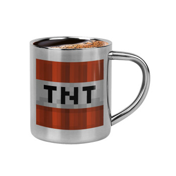 Minecraft TNT, Double-wall metal cup for espresso (220ml)
