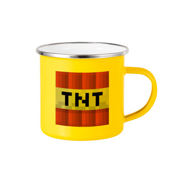 Minecraft TNT, Κούπα Μεταλλική εμαγιέ Κίτρινη 360ml