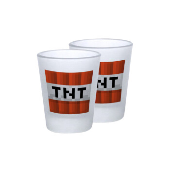 Minecraft TNT, Σφηνοπότηρα γυάλινα 45ml του πάγου (2 τεμάχια)
