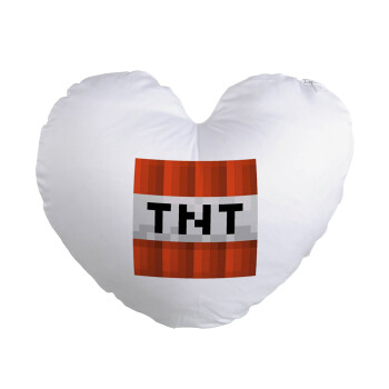 Minecraft TNT, Μαξιλάρι καναπέ καρδιά 40x40cm περιέχεται το  γέμισμα
