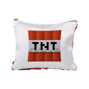 Minecraft TNT, Τσαντάκι νεσεσέρ με πούλιες (Sequin) Κόκκινο
