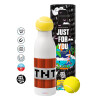 Tennis ball Metal mug thermos White, double wall, 550ml