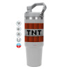 ΓΚΡΙ χρώματος Θερμός Ανοξείδωτο 890ml (30oz) με χερούλι