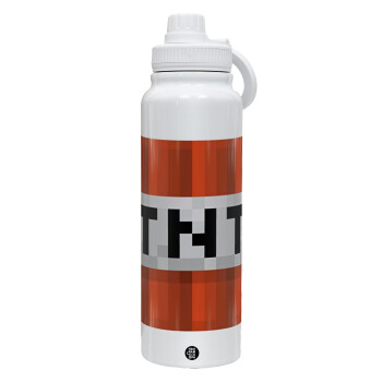 Minecraft TNT, 1L Stainless Steel Thermal Bottle with Phone Holder & Double Wall Insulation
