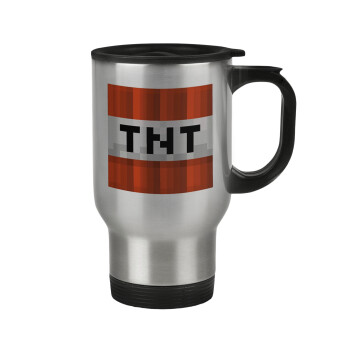 Minecraft TNT, Stainless steel travel mug with lid, double wall 450ml