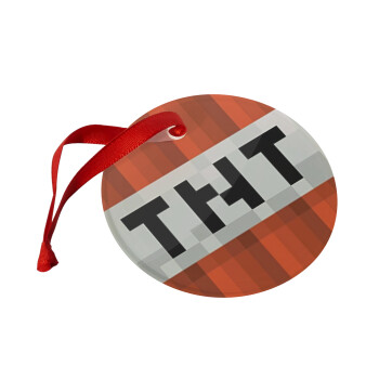 Minecraft TNT, Χριστουγεννιάτικο στολίδι γυάλινο 9cm