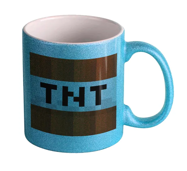 Minecraft TNT — Κούπα Σιέλ Glitter που γυαλίζει, κεραμική, 330ml