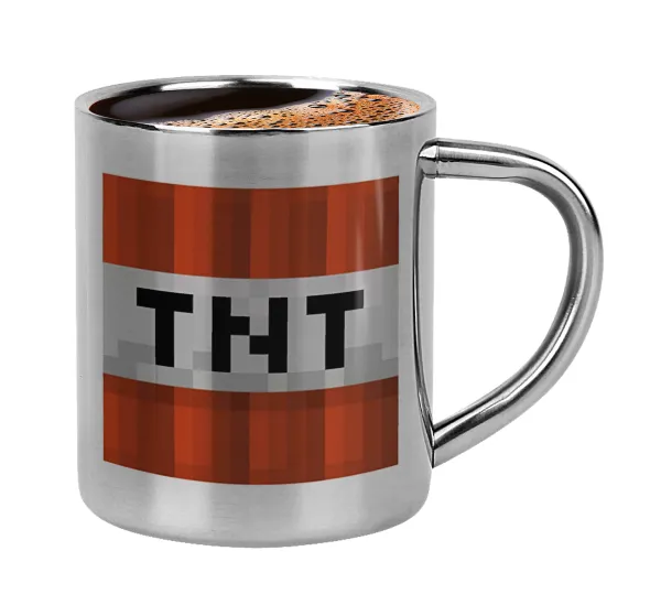 Minecraft TNT — Κουπάκι μεταλλικό διπλού τοιχώματος για espresso (220ml)