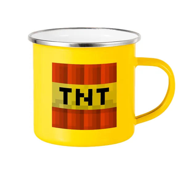 Minecraft TNT — Yellow Enamel Metallic Cup 360ml
