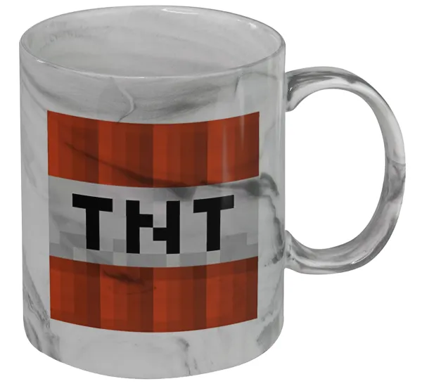 Minecraft TNT — Mug ceramic marble style, 330ml