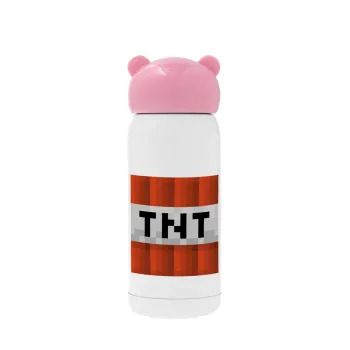 Minecraft TNT, Ροζ ανοξείδωτο παγούρι θερμό (Stainless steel), 320ml