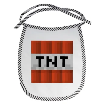 Minecraft TNT, Σαλιάρα μωρού αλέκιαστη με κορδόνι Μαύρη