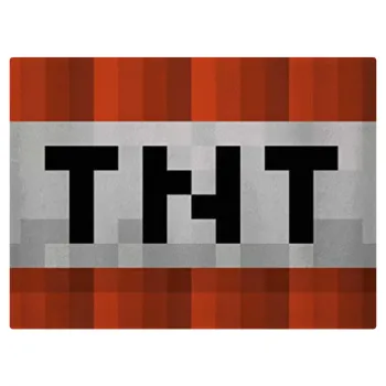 Minecraft TNT, Επιφάνεια κοπής γυάλινη (38x28cm)