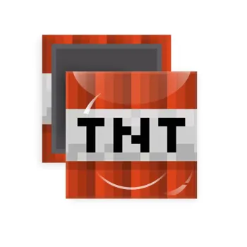 Minecraft TNT, Μαγνητάκι ψυγείου τετράγωνο διάστασης 5x5cm