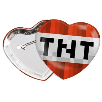 Minecraft TNT, Κονκάρδα παραμάνα καρδιά (57x52mm)