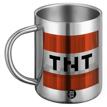Minecraft TNT, Ανοξείδωτη Μεταλλική Κούπα 450ml - Διπλού Τοιχώματος