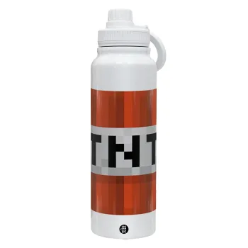 Minecraft TNT, Θερμός 1L Ανοξείδωτο με Βάση Κινητού & Διπλά Τοιχώματα