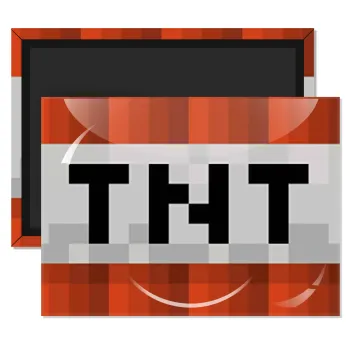 Minecraft TNT, Ορθογώνιο μαγνητάκι ψυγείου διάστασης 9x6cm