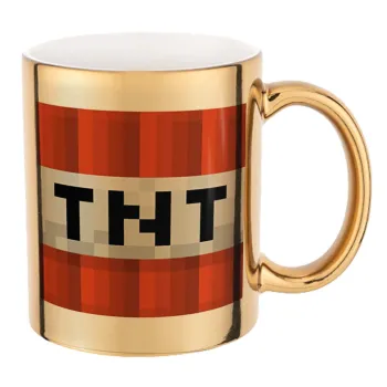 Minecraft TNT, Κούπα κεραμική, χρυσή καθρέπτης, 330ml