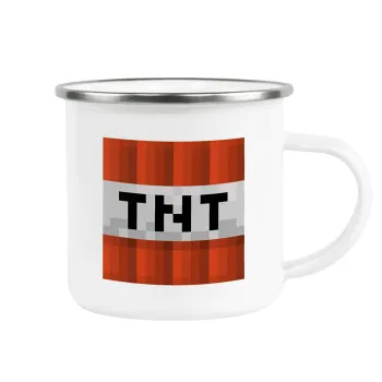 Minecraft TNT, Κούπα Μεταλλική εμαγιέ λευκη 360ml