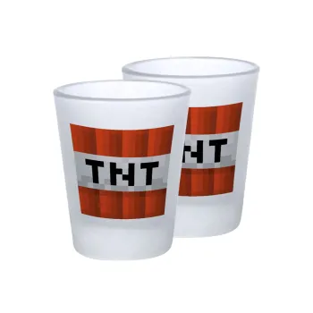 Minecraft TNT, Σφηνοπότηρα γυάλινα 45ml του πάγου (2 τεμάχια)