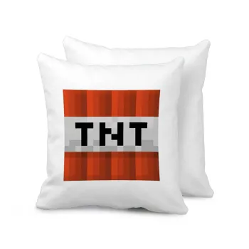Minecraft TNT, Μαξιλάρι καναπέ 40x40cm περιέχεται το  γέμισμα