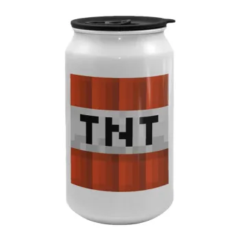 Minecraft TNT, Κούπα ταξιδιού μεταλλική με καπάκι (tin-can) 500ml