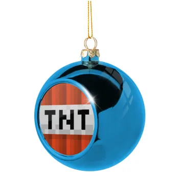 Minecraft TNT, Blue Christmas tree ball ornament 8cm