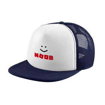 NOOB, Καπέλο Ενηλίκων Soft Trucker με Δίχτυ Dark Blue/White (POLYESTER, ΕΝΗΛΙΚΩΝ, UNISEX, ONE SIZE)
